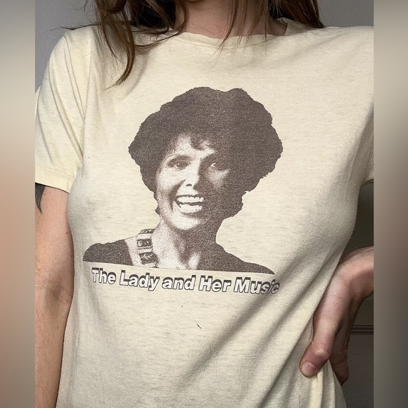 Vintage Tops - 1970s Lena Horne‎ Tee Fits XS Slightly Cropped